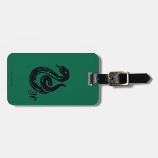 Étiquette À Bagage Harry Potter | Slytherin Snake Icon (Devant horizontal)