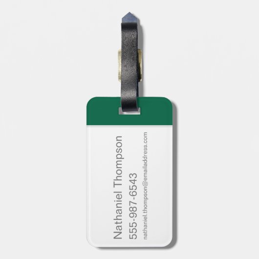 Étiquette À Bagage Harry Potter | Slytherin Snake Icon (Dos Vertical)