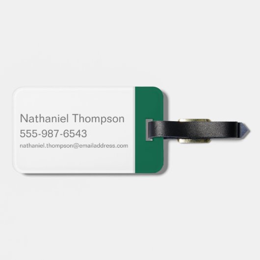 Étiquette À Bagage Harry Potter | Slytherin Snake Icon (Dos horizontal)