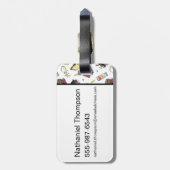 Étiquette À Bagage HARRY POTTER™ Spects & Books Motif (Dos Vertical)