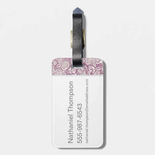 Étiquette À Bagage Harry Potter Spell | Love Feuilles son propre Mark (Dos Vertical)