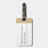 Étiquette À Bagage Harry Potter| Typographie silhouette de HUFFLEPUFF (Dos Vertical)