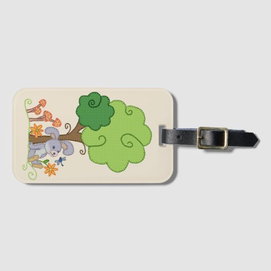 Étiquette À Bagage Hase unterm Baum (Devant Horizontal)