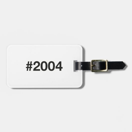 Étiquette À Bagage Hashtag 21 Anniversaire 2004 (Devant horizontal)