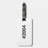 Étiquette À Bagage Hashtag 21 Anniversaire 2004 (Dos Vertical)