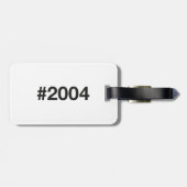 Étiquette À Bagage Hashtag 21 Anniversaire 2004 (Dos horizontal)