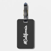 Étiquette À Bagage Hashtag Etat de Californie (Dos Vertical)