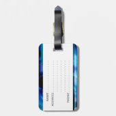 Étiquette À Bagage Haut-parleurs de musique bleu (Dos Vertical)