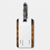 Étiquette À Bagage Haut-parleurs de musique et sunburst orange (Dos Vertical)