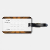 Étiquette À Bagage Haut-parleurs de musique et sunburst orange (Dos horizontal)