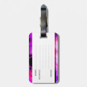 Étiquette À Bagage Haut-parleurs de musique violette (Dos Vertical)