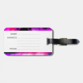 Étiquette À Bagage Haut-parleurs de musique violette (Dos horizontal)