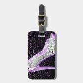 Étiquette À Bagage Haut talon violet (Devant Vertical)