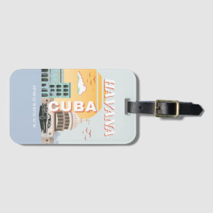 Étiquette À Bagage Havana Cuba Art Vintage voyage