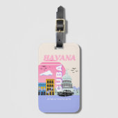 Étiquette À Bagage Havana Cuba Travel (Devant Vertical)