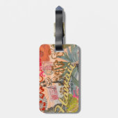 Étiquette À Bagage Hawaii Hula Travel Flower Vintage (Dos Vertical)