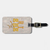 Étiquette À Bagage Hawaiian Paddleman and Tapa (Devant horizontal)