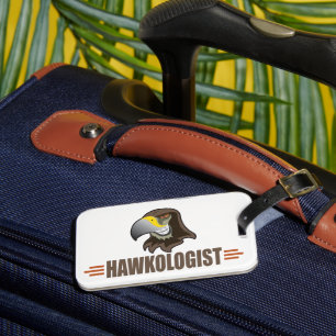 Étiquette À Bagage HAWKS - Oiseaux, mascotte d'équipe sportive scolai