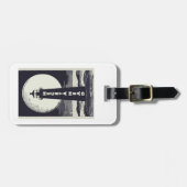 Étiquette À Bagage Heceta Head Phare Oregon Moon (Devant horizontal)