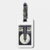 Étiquette À Bagage Heceta Head Phare Oregon Moon (Dos Vertical)