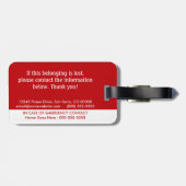 Étiquette À Bagage HELLO j'ai une identification de démence (Dos horizontal)