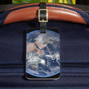 Étiquette À Bagage Hémisphère Est Sur La Planète Terre.