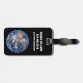 Étiquette À Bagage Hémisphère Est Sur La Planète Terre. (Dos horizontal)