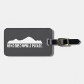 Étiquette À Bagage Hendersonville Caroline du Nord S'il vous plaît (Devant horizontal)