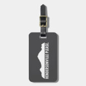 Étiquette À Bagage Hendersonville Caroline du Nord S'il vous plaît (Devant Vertical)