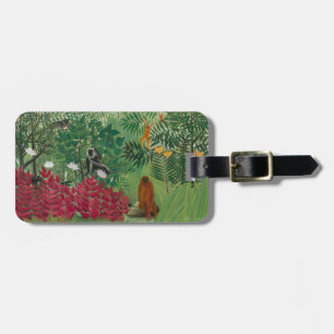 Étiquette À Bagage Henri Rousseau - Forêt tropicale avec singes