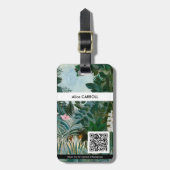 Étiquette À Bagage Henri Rousseau - La Jungle Equatoriale - Code QR (Devant Vertical)