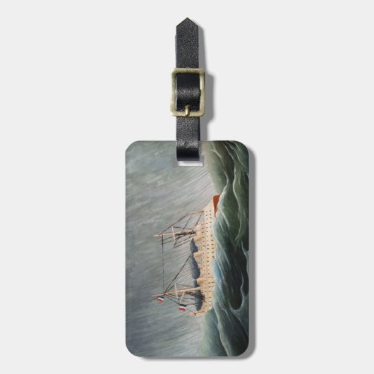 Étiquette À Bagage Henri Rousseau - Le navire dans la tempête (Devant Vertical)