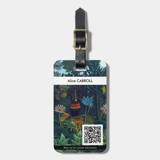 Étiquette À Bagage Henri Rousseau - Le Rêve / Le Reve - Code QR (Devant Vertical)