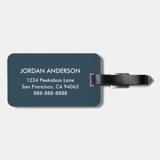 Étiquette À Bagage Henry le hibou (Dos horizontal)