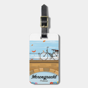 Étiquette À Bagage Herengracht Canal Amsterdam poster de voyage