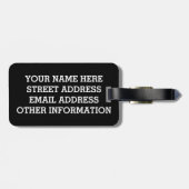 Étiquette À Bagage Héron de grand bleu enorme (Dos horizontal)