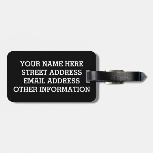 Étiquette À Bagage Héron de grand bleu enorme (Dos horizontal)