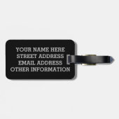 Étiquette À Bagage Heure de piqué (Dos horizontal)