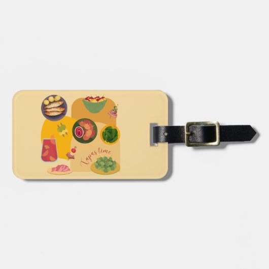 Étiquette À Bagage Heure des tapas (Devant horizontal)