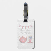 Étiquette À Bagage Heure Du Thé 2 (Dos Vertical)