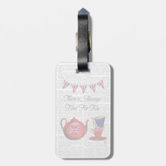 Étiquette À Bagage Heure Du Thé 2 (Dos Vertical)