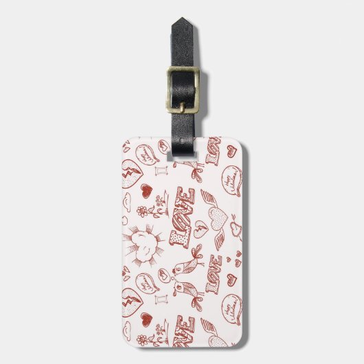 Étiquette À Bagage Heureuse Sainte-Valentin (Devant Vertical)