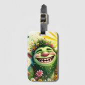 Étiquette À Bagage heureux Goblin Boy Smiling (Devant Vertical)