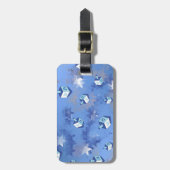 Étiquette À Bagage Heureux Hanoukka Falling Star et Dreidels (Devant Vertical)