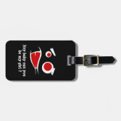 Étiquette À Bagage Hey bébé pouvez-vous être ma fille monstre design (Devant horizontal)