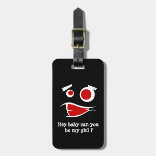 Étiquette À Bagage Hey bébé pouvez-vous être ma fille monstre design