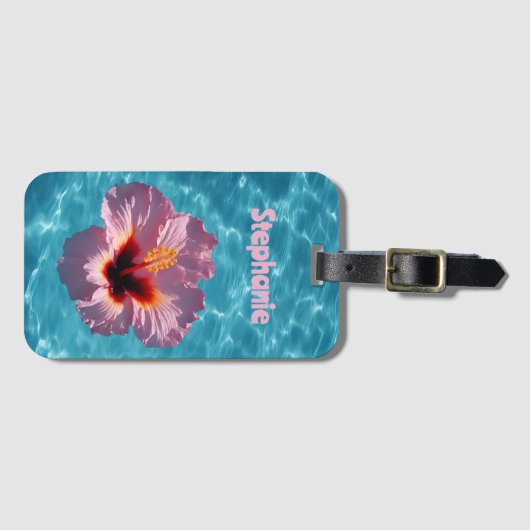 Étiquette À Bagage Hibiscus été (Devant Horizontal)