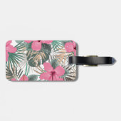 Étiquette À Bagage Hibiscus rose tropical (Dos horizontal)