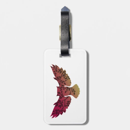 Étiquette À Bagage Hibou (Dos Vertical)