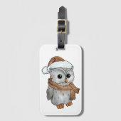 Étiquette À Bagage Hibou (Devant Vertical)